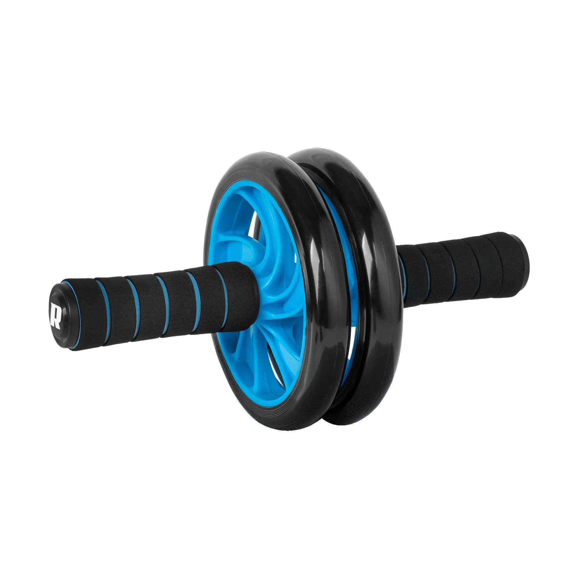 Koło roller do ćwiczeń mięśni brzucha AB Wheel kółko podwójne z matą Rebel 2/7
