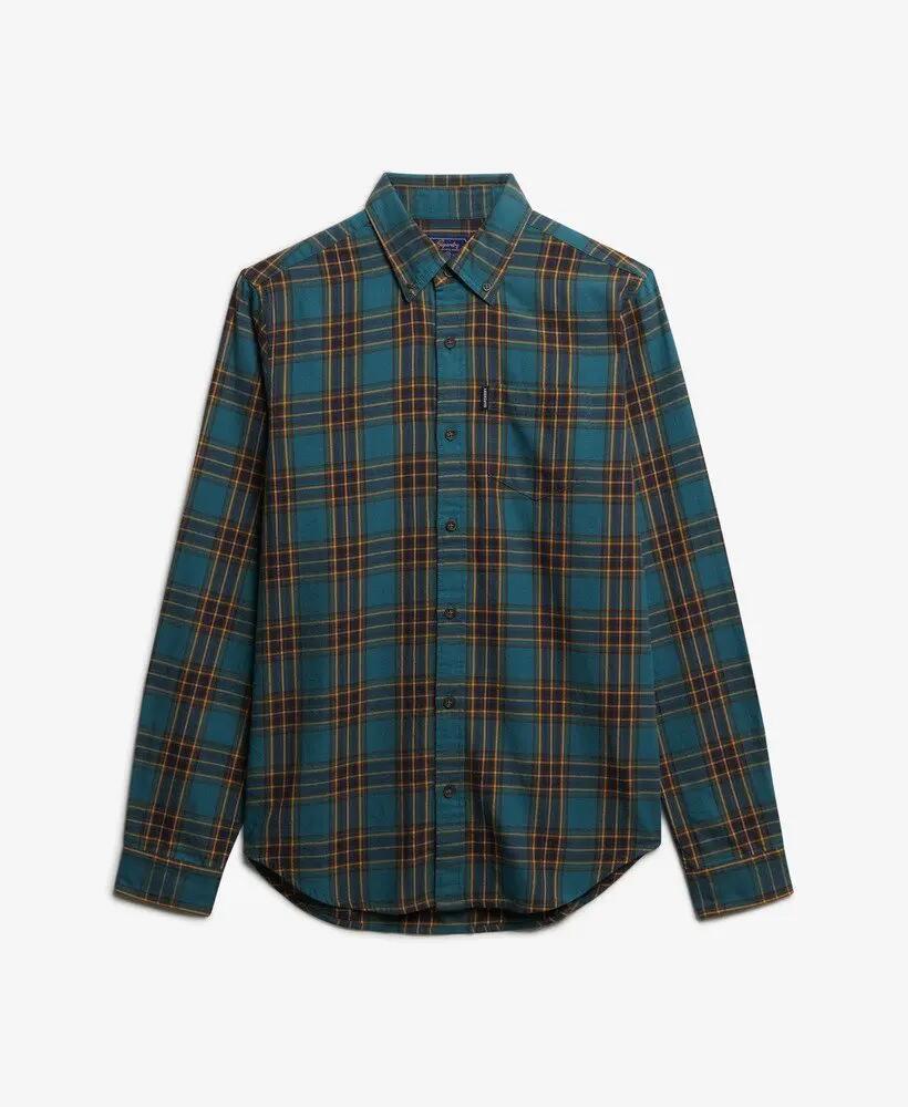 superdry Chemise Vintage Check en coton – Pasadena Check Hydro Turquoise 7/7