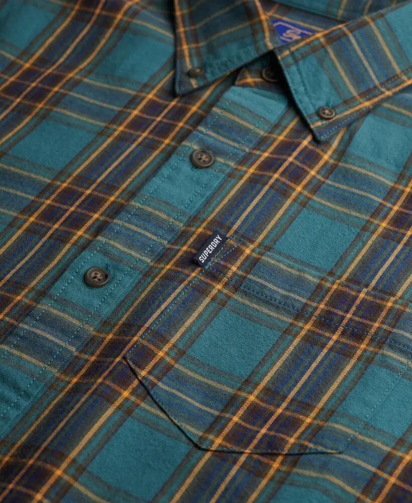 superdry Chemise Vintage Check en coton – Pasadena Check Hydro Turquoise 6/7