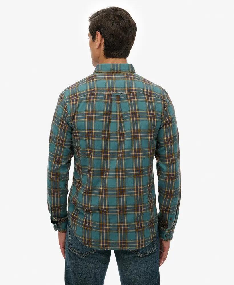 superdry Chemise Vintage Check en coton – Pasadena Check Hydro Turquoise 5/7