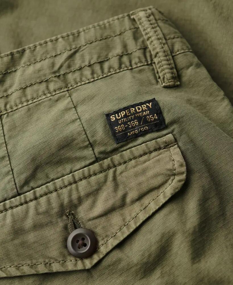 superdry Parachute Light Shorts in ripstop di cotone – Chive Green 5/7