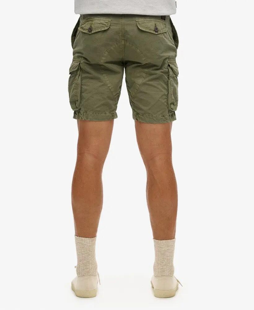 superdry Parachute Light Shorts in ripstop di cotone – Chive Green 3/7