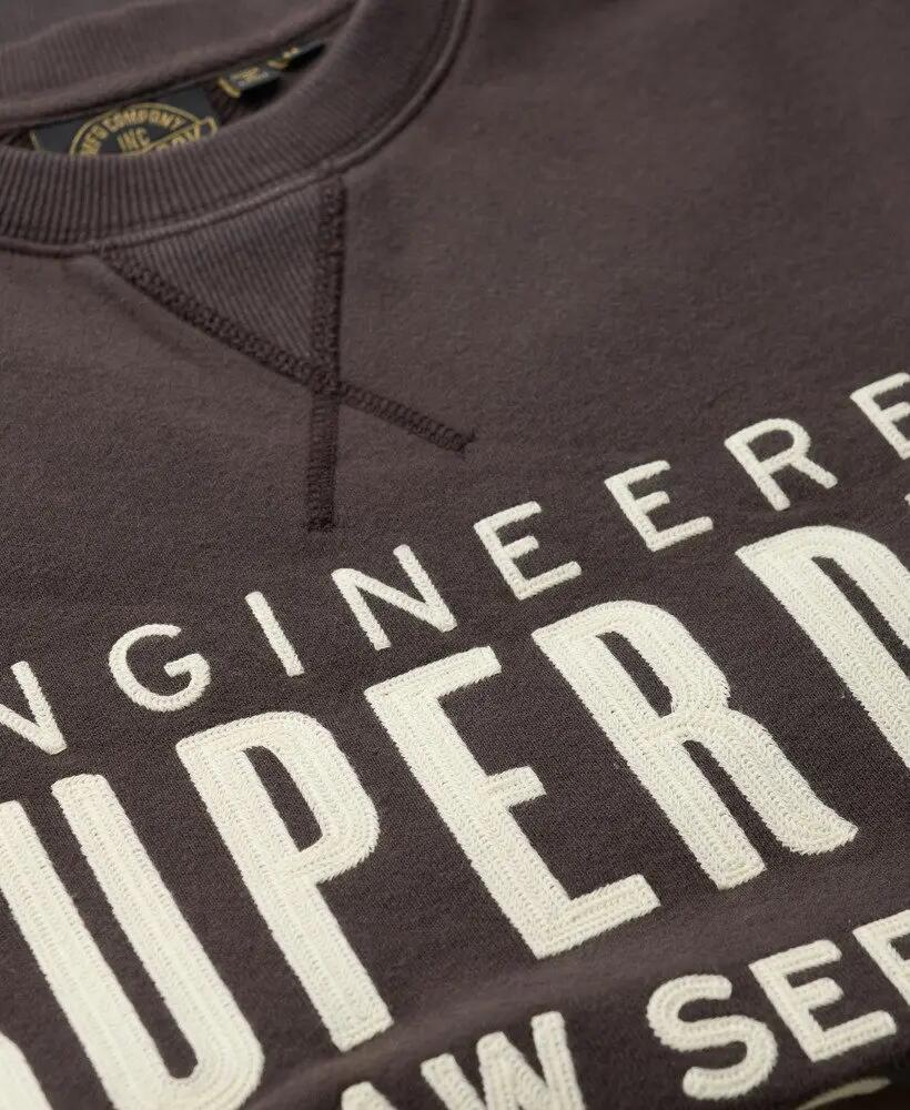 superdry Felpa Workwear Applique in cotone – CARBON BLACK 5/6