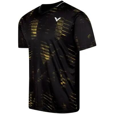victor T-53102 M Tee T-shirt 100% poliestere riciclato – 1001C Black (C) 2/4