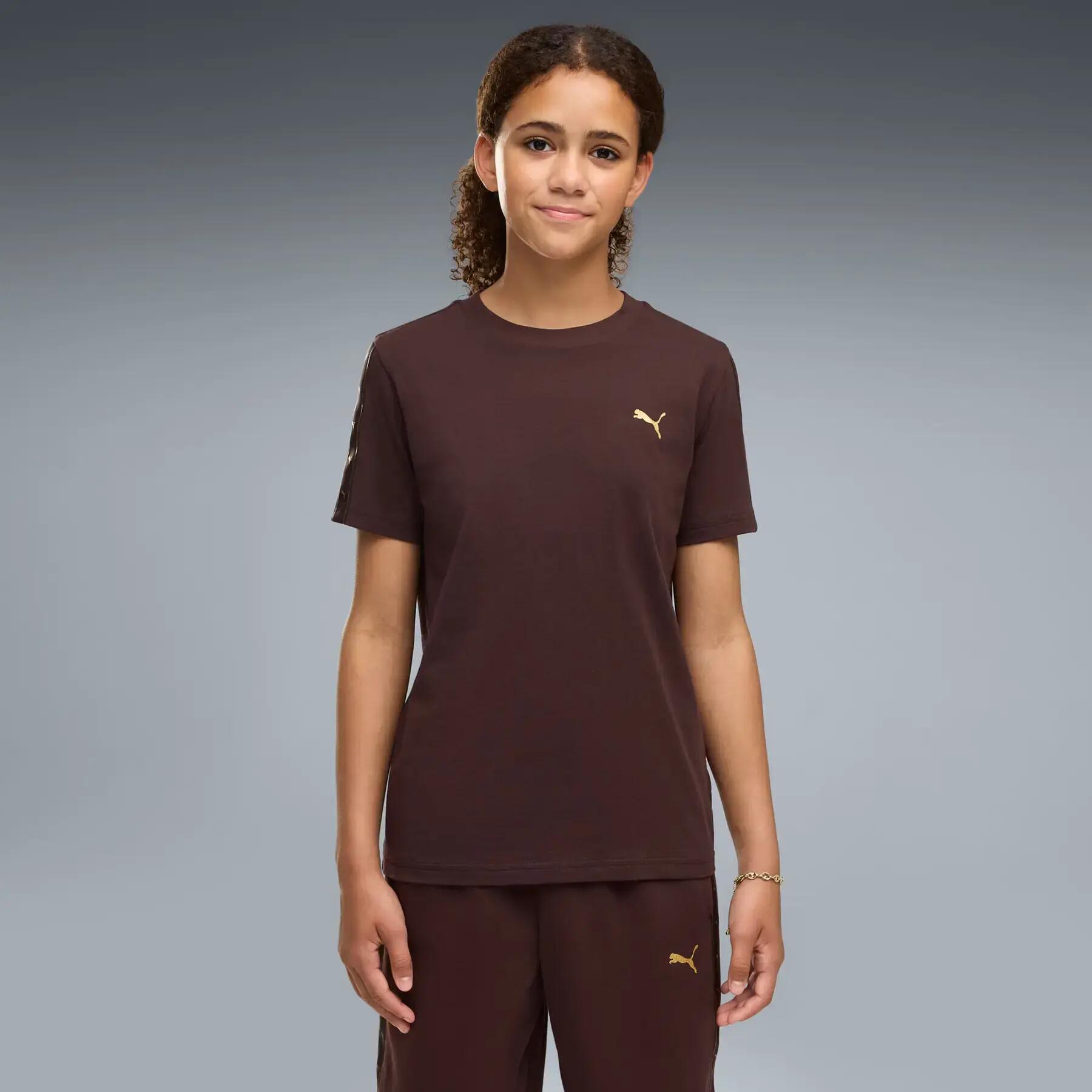 Camiseta - Deporte - Niñas - 100% algodón - ESS TAPE - Granate 3/5
