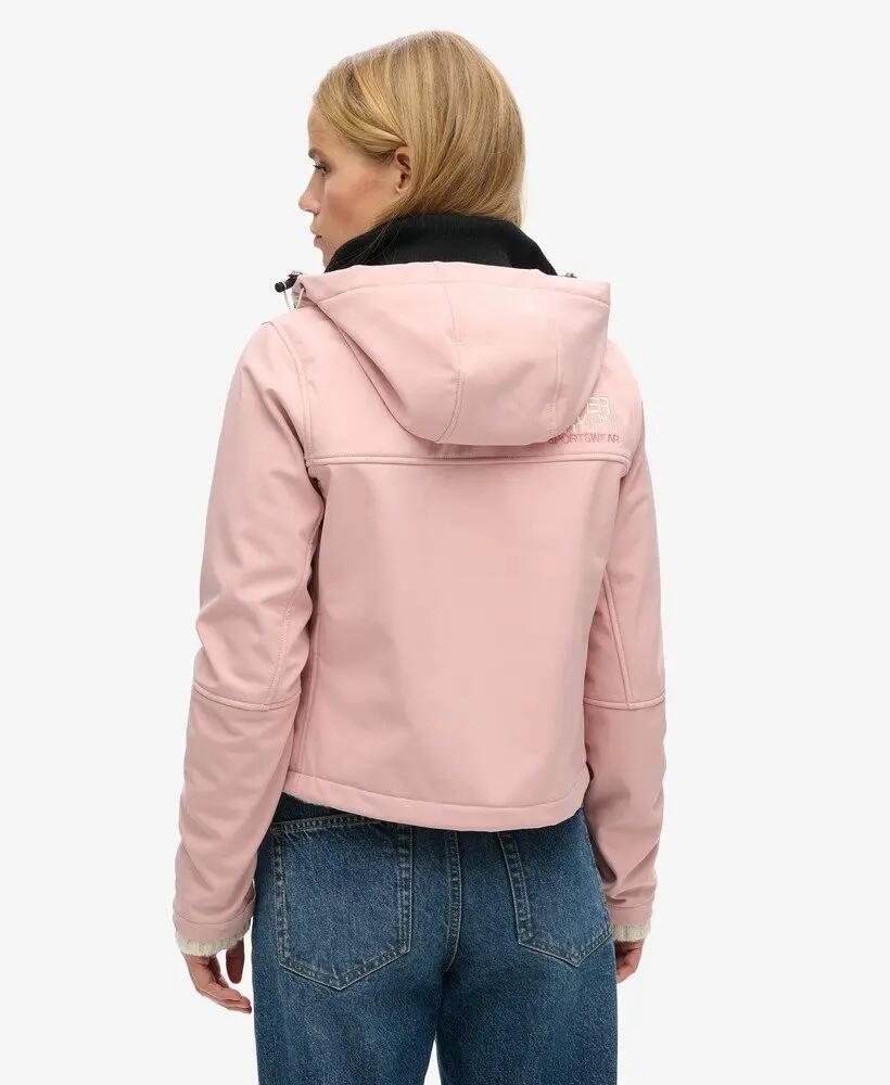 superdry Giacca Soft Shell Trekker con cappuccio, taglio corto – Vintage Blush 5/7