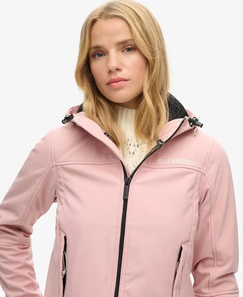 superdry Giacca Soft Shell Trekker con cappuccio, taglio corto – Vintage Blush 3/7