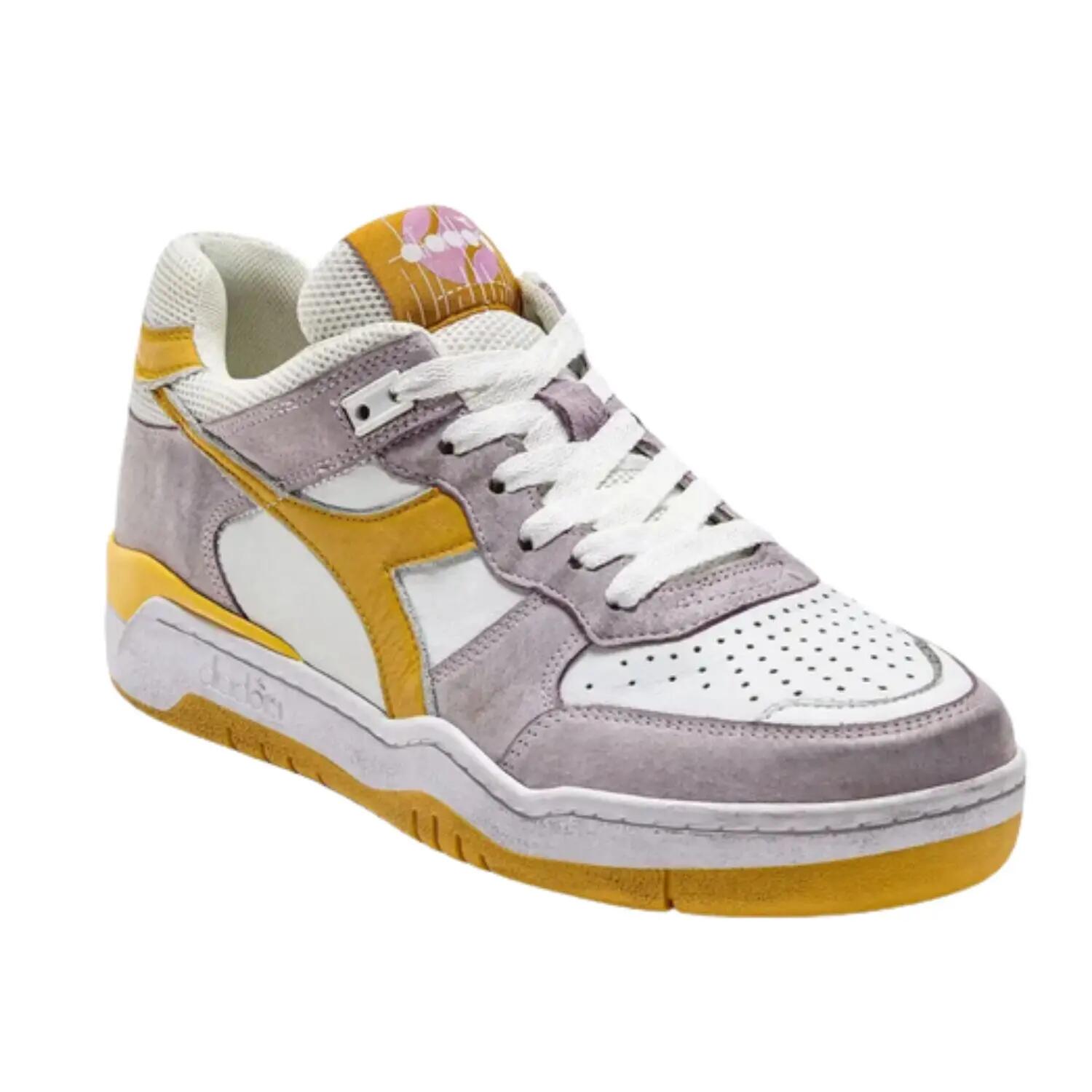 Baskets Diadora B.560 Used pour femmes, sneakers vintage en cuir 4/5