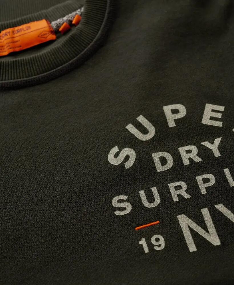 superdry Sweat Surplus Graphic en coton – Washed Black 5/6
