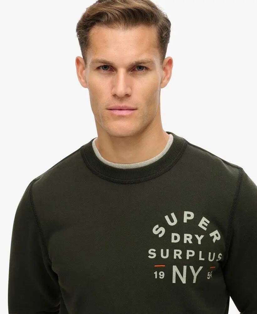 superdry Sweat Surplus Graphic en coton – Washed Black 3/6