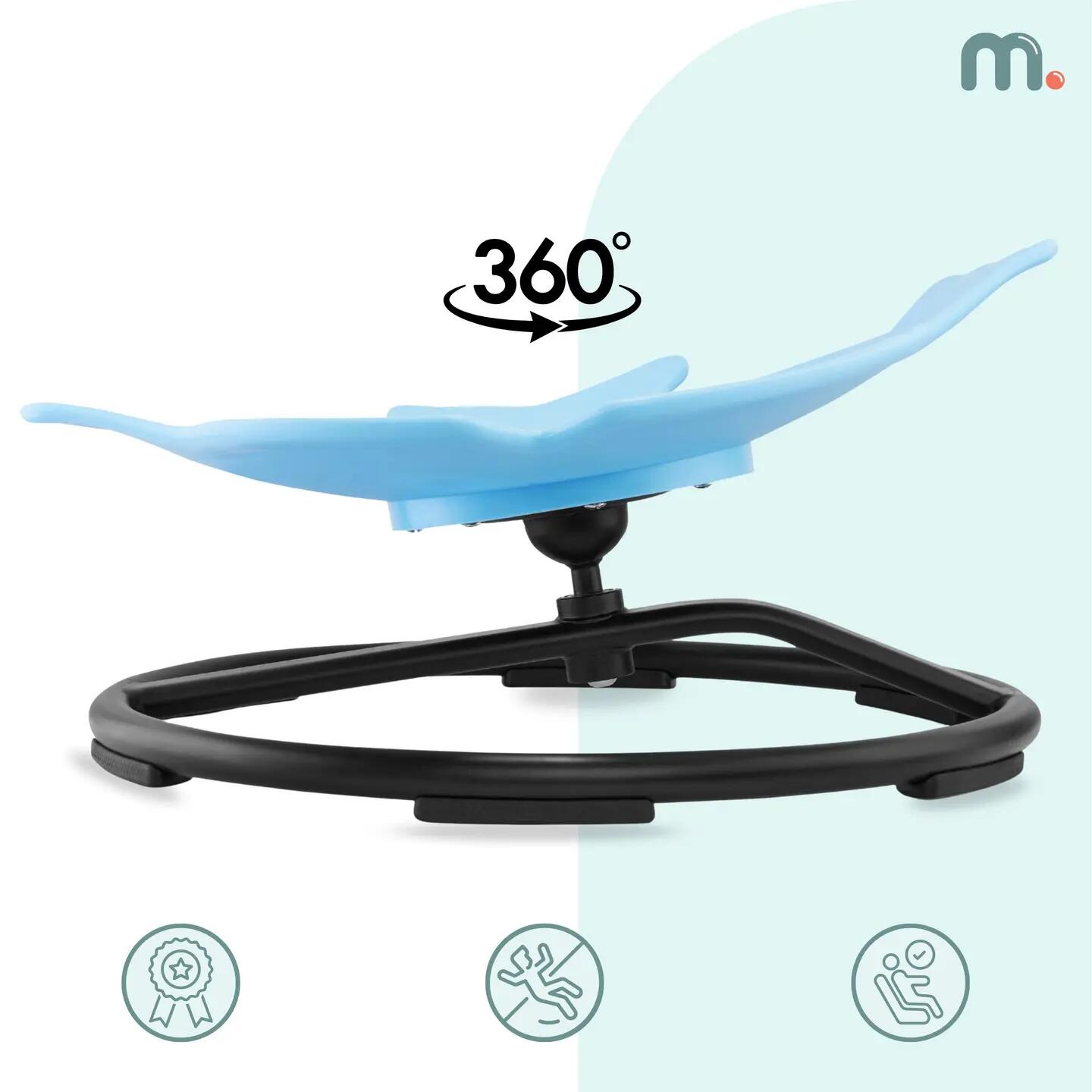 Karuzela dla dzieci, obrotowa 360°, z antypoślizgową podstawą, do 80 kg 2/15