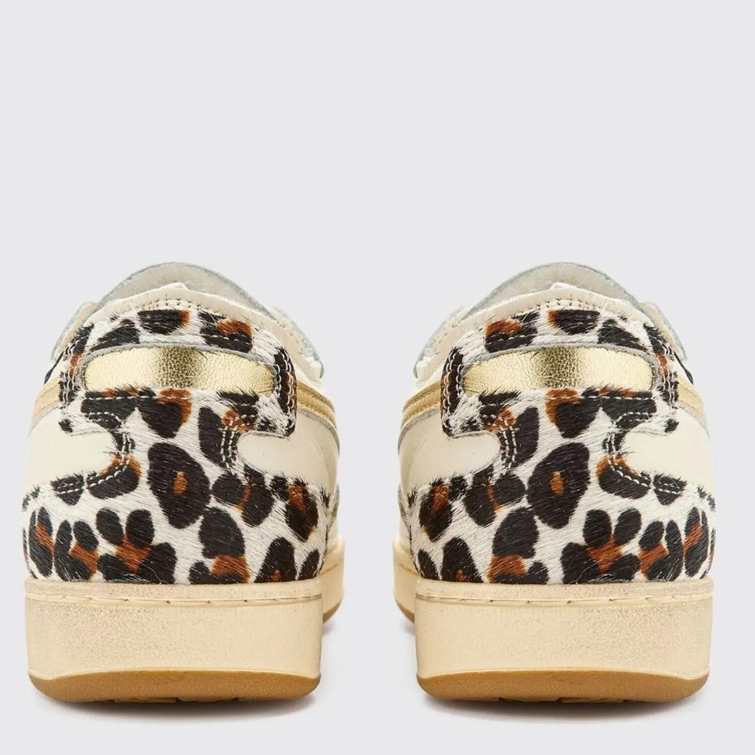Dames Diadora Mi Basket Row Cut Vintage Leren Schoenen 5/5