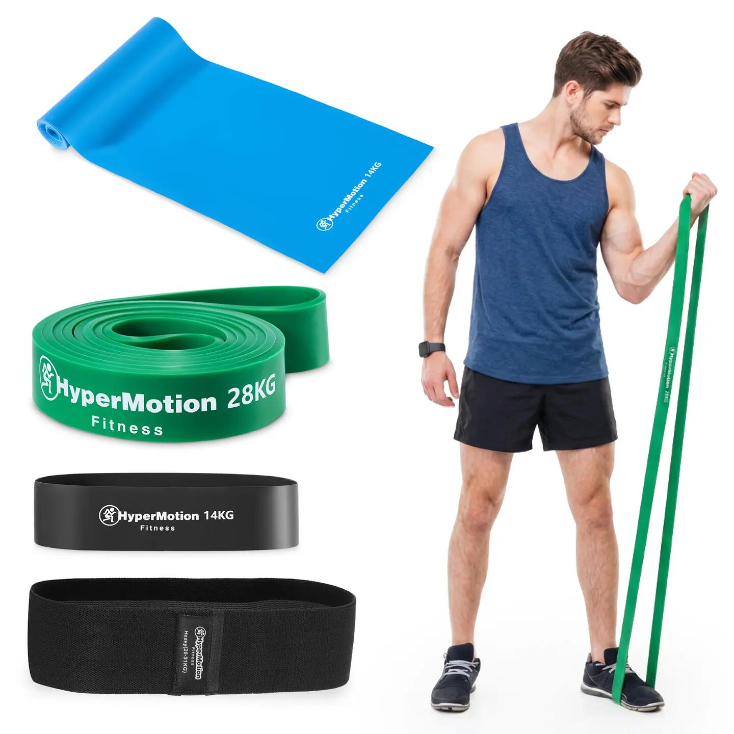 Set benzi de rezistență HYPERMOTION, 4 bucăți, latex, până la 28 kg
