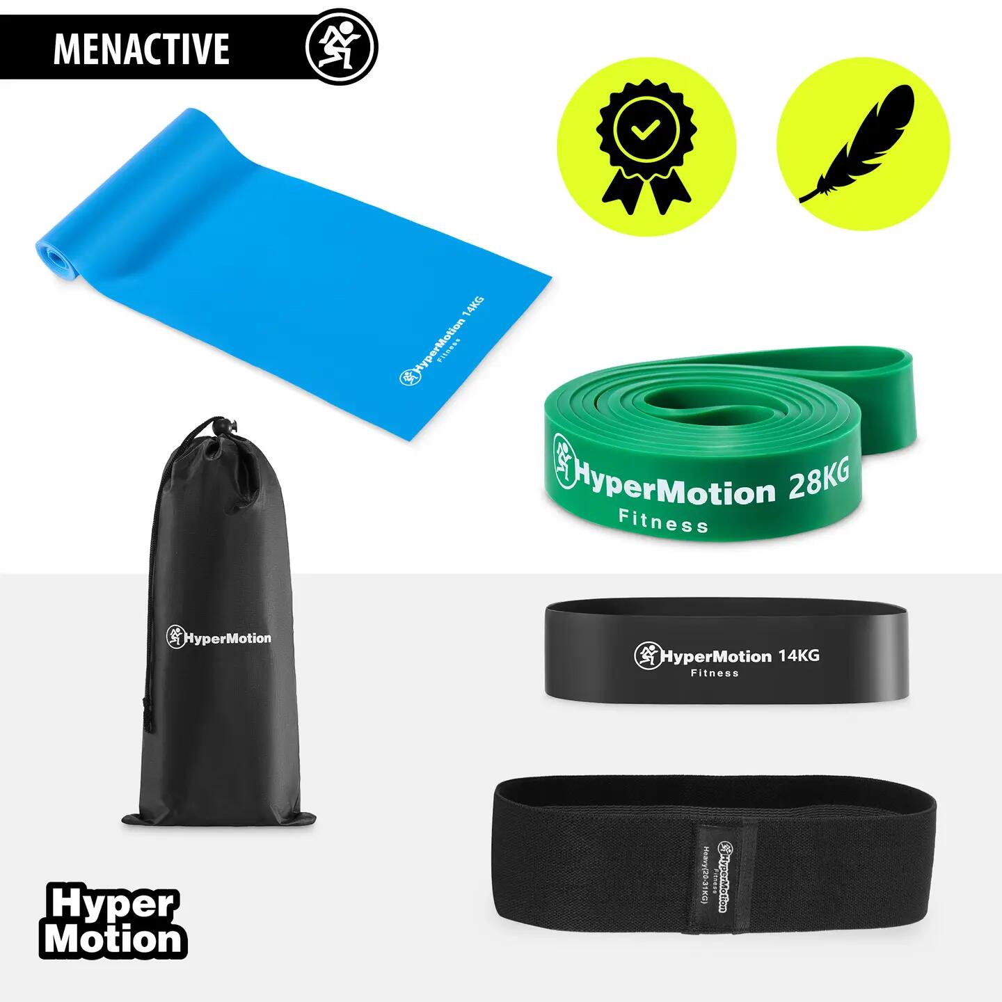 Sada odporových gum HyperMotion pro silový trénink – 4 kusy 2/13