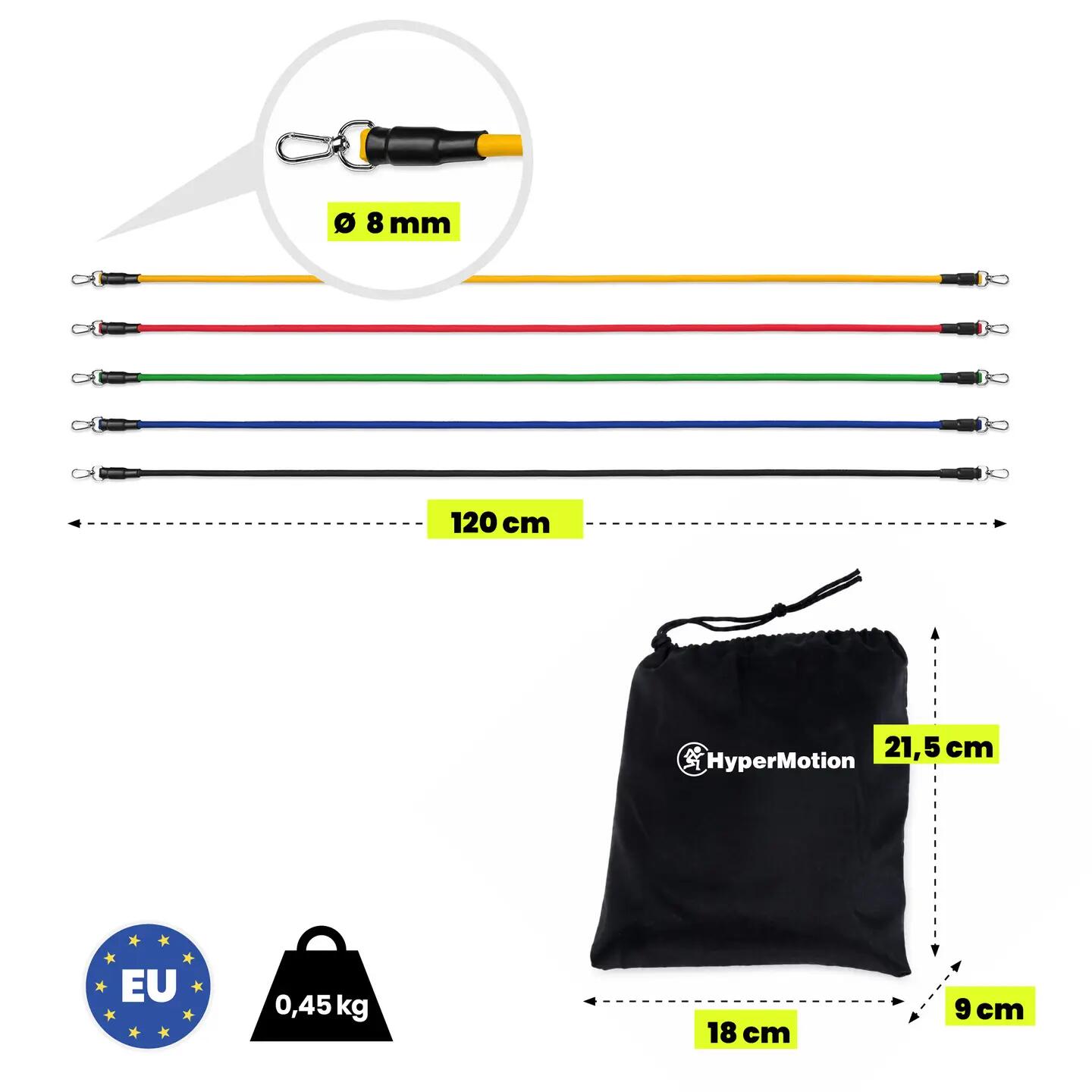 Set benzi HYPERMOTION 4,5–45 kg, full-body, 11 piese 11/15