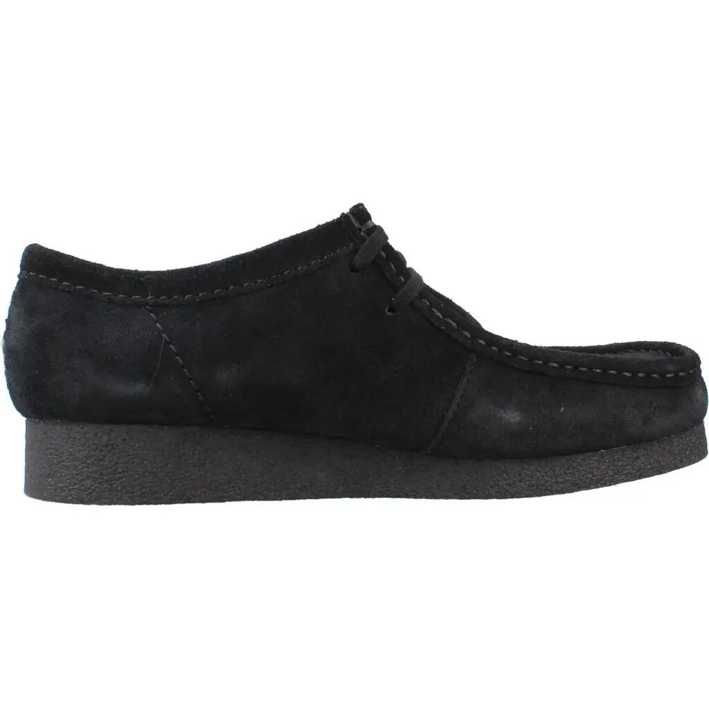 Clarks Wallabee Evo Heren schoenen van zwart suede 4/5