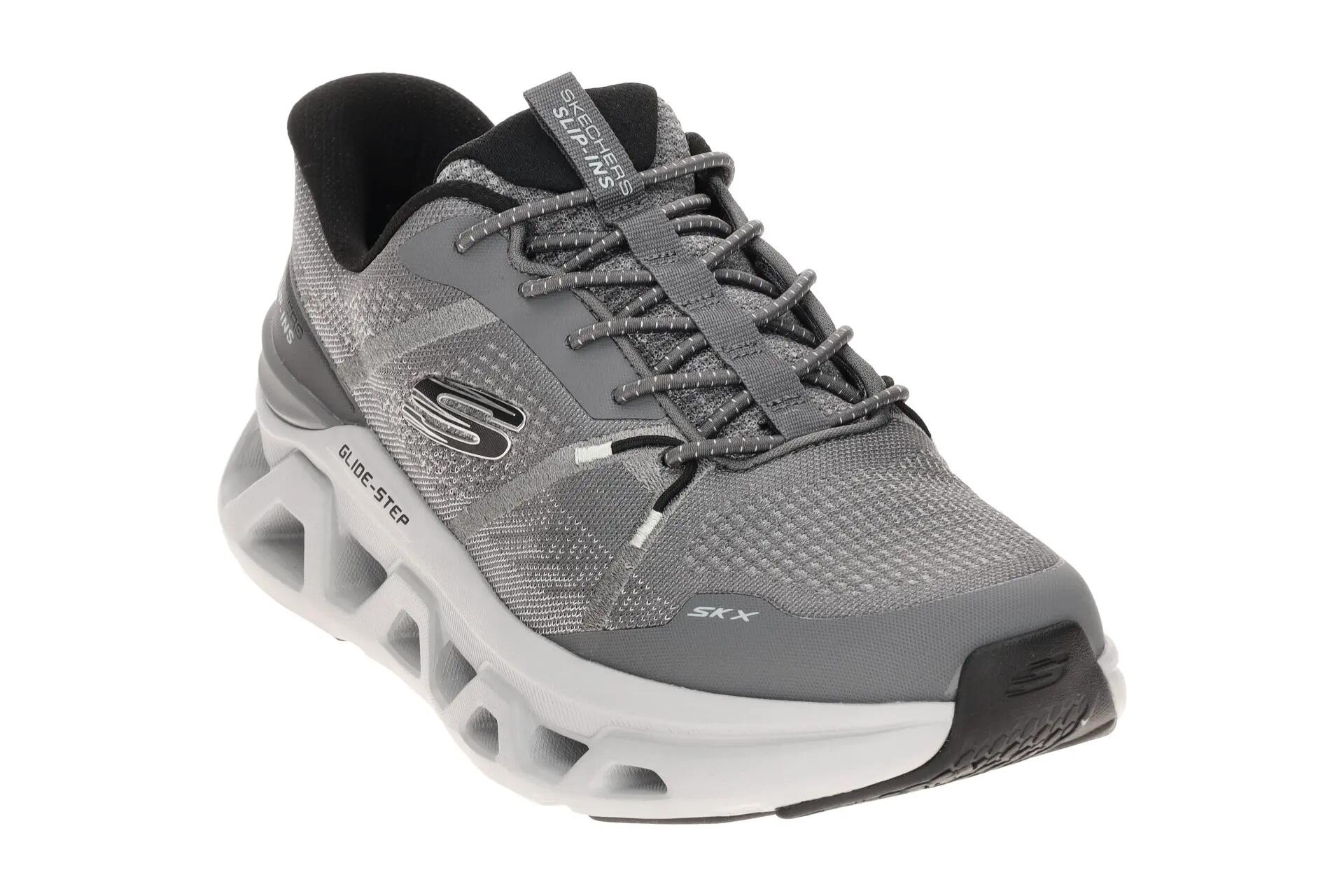 Skechers Glide Step Schuhe grau silber Herren Slip-Ins 233023 3/7