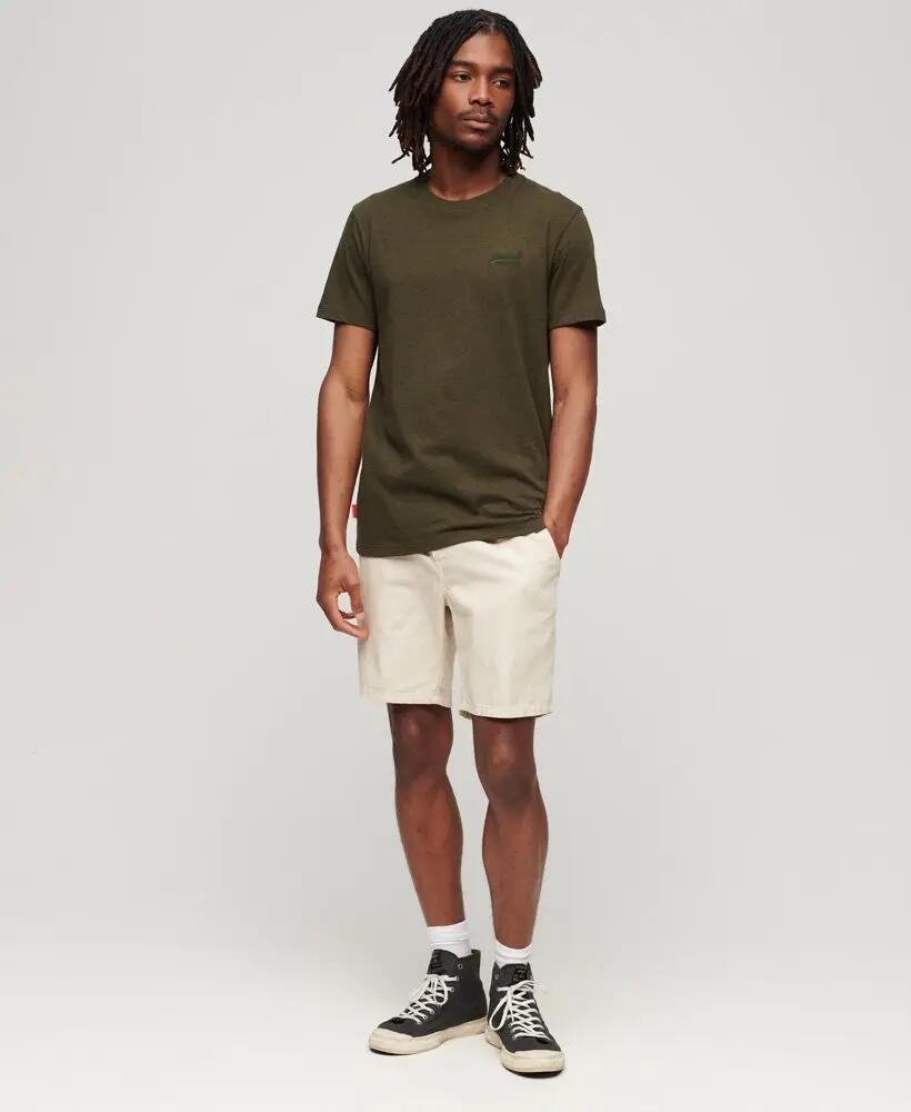superdry T-shirt Essential Logo en coton bio – coupe slim – Winter Khaki Grit 3/3