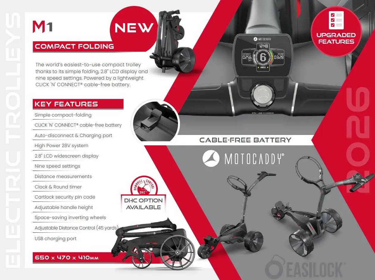 Motocaddy M1 Ultra (Nuovo 2026) Carrello da Golf Elettrico al Litio 8/10