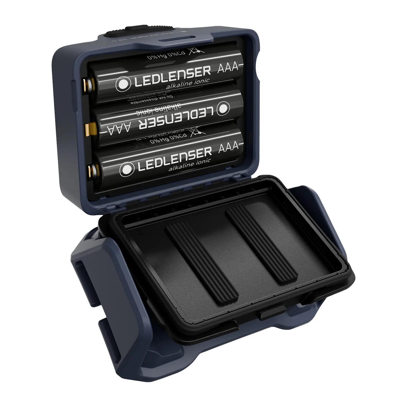 Stirnlampe HF4, 450lm, Leuchtweite 110m, IP67, AAA Batterien, Smokey Blue 4/7