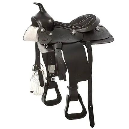 Selle de western pour cheval en cuir Hispano Hipica