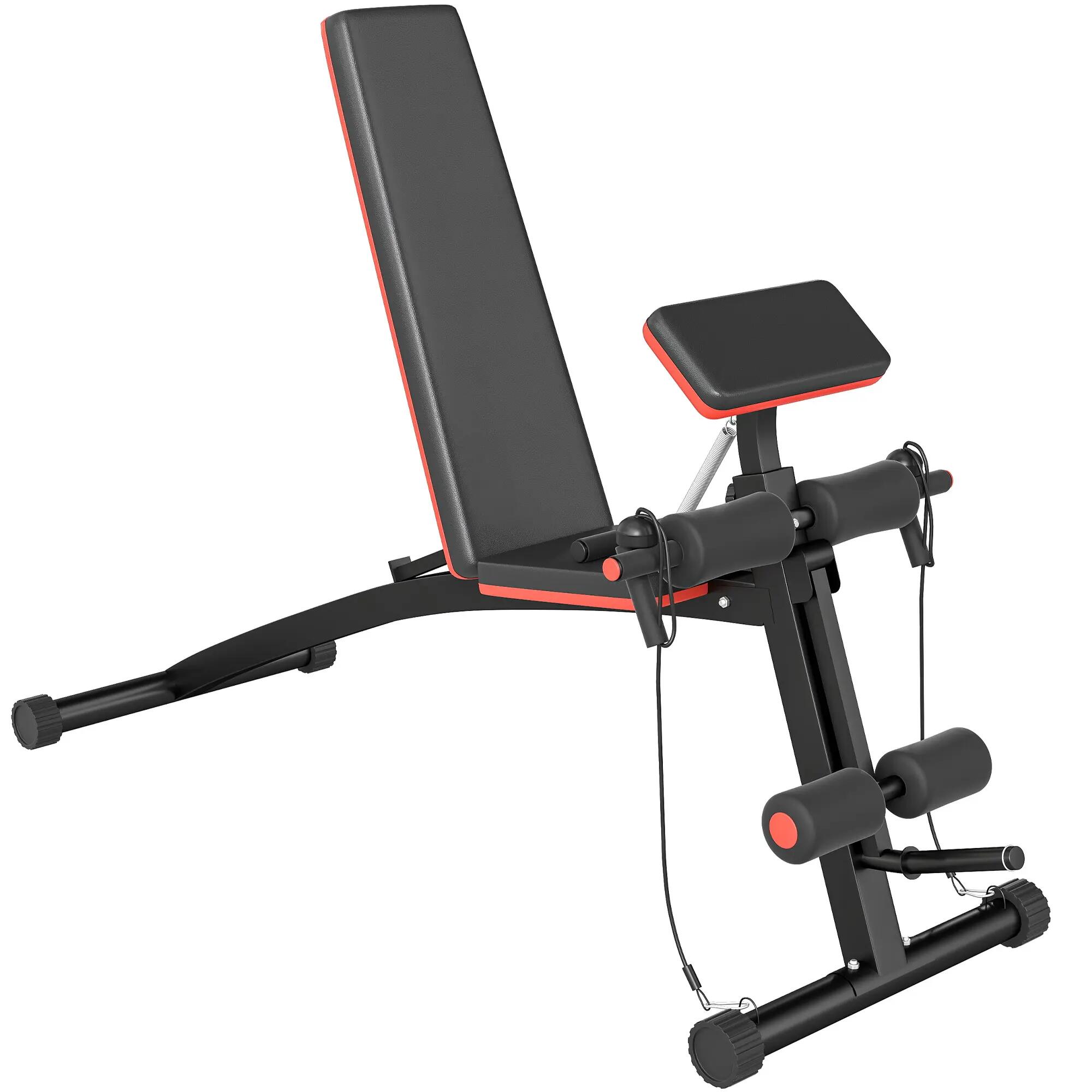 Banc de musculation pliable, dossier inclinable à 7 niveaux, extension des 1/9