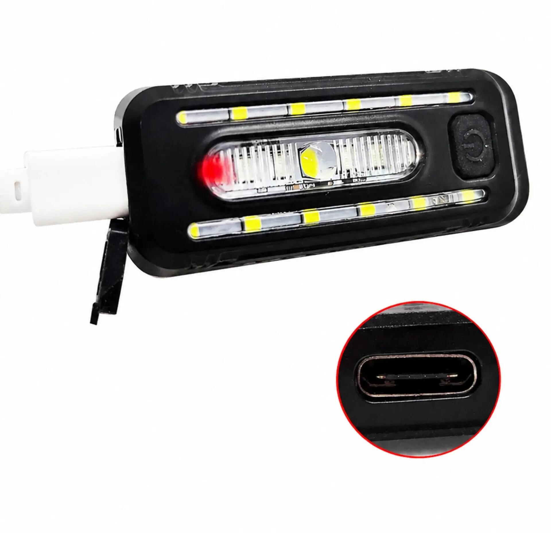 Lampka rowerowa LED USB-C 200 lm - czerwona, niebieska i biała - 5 trybów 6/7