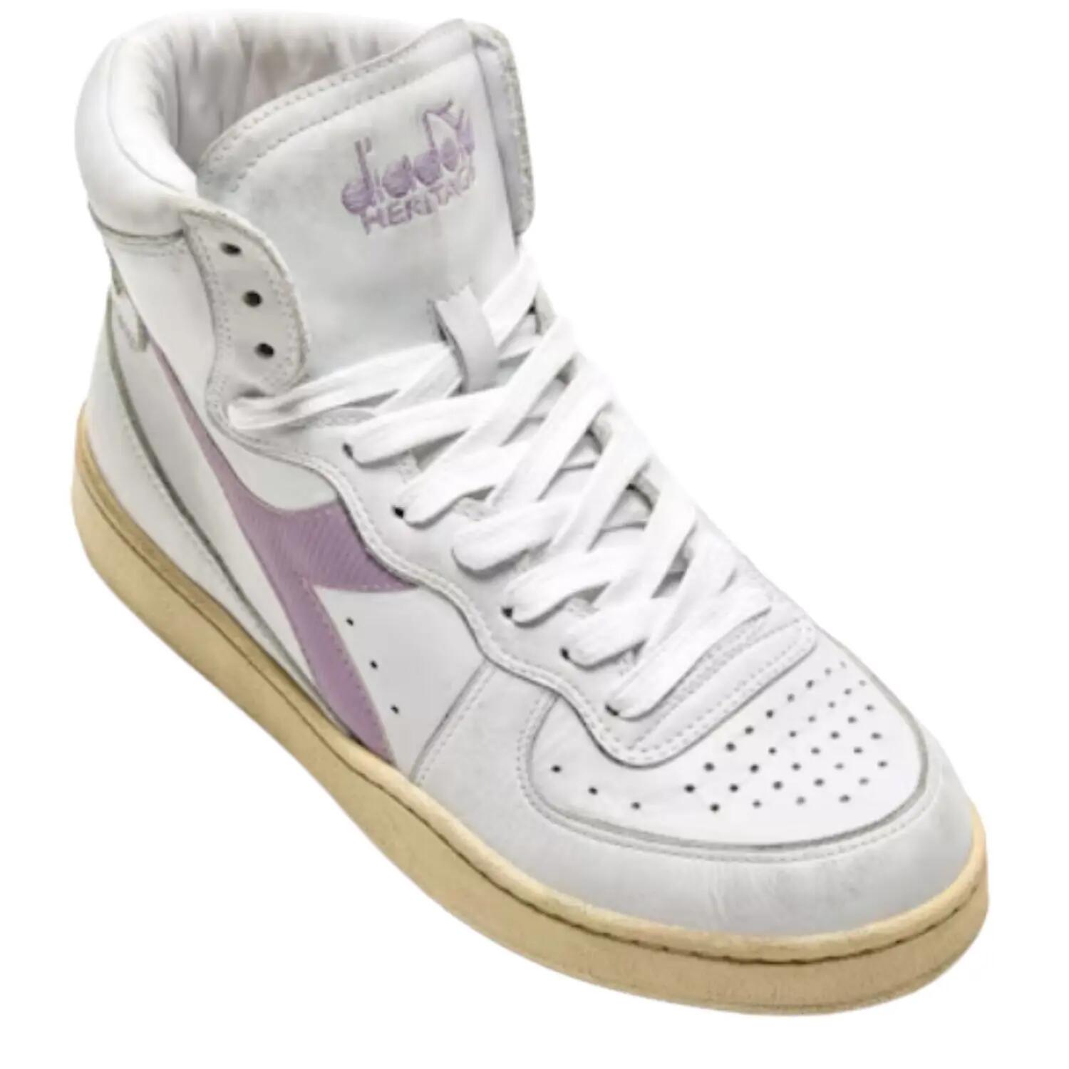 Damen-Sneaker Diadora Mi Basket Used Vintage Sport Leder High-Top 6/6