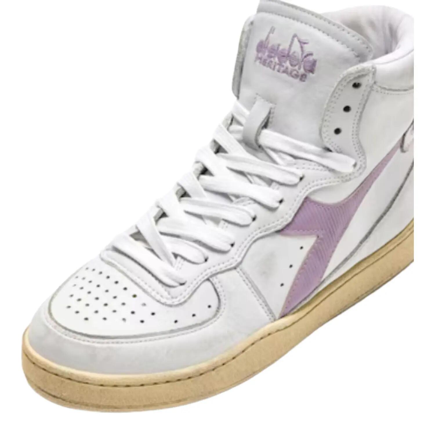 Damen-Sneaker Diadora Mi Basket Used Vintage Sport Leder High-Top 2/6