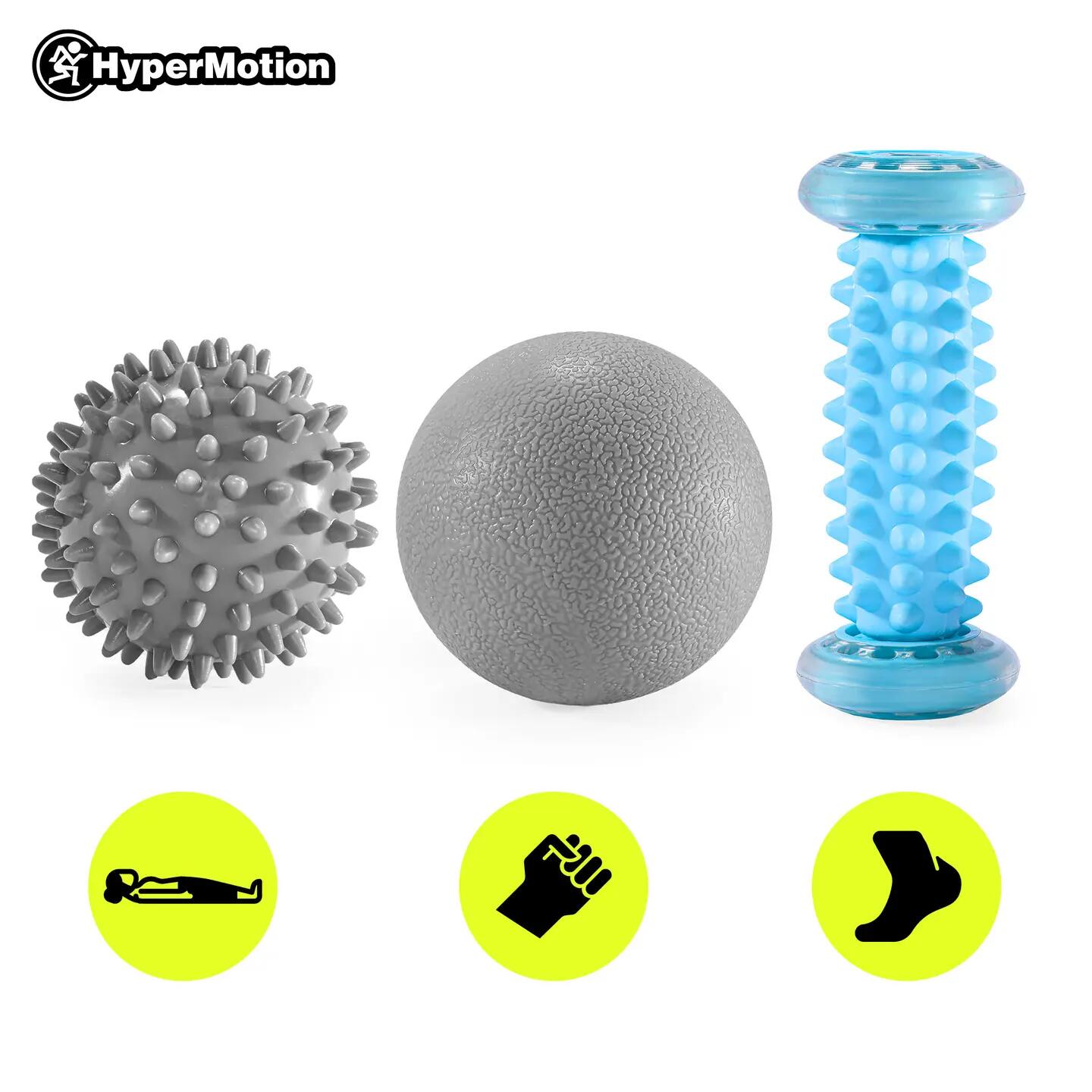 Masážní sada HyperMotion s míčky a válečkem na chodidla 4/10