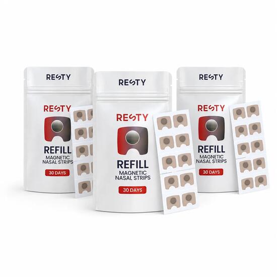 Recharges adhésives pour bandelettes nasales magnétiques 90 séances lot de 3