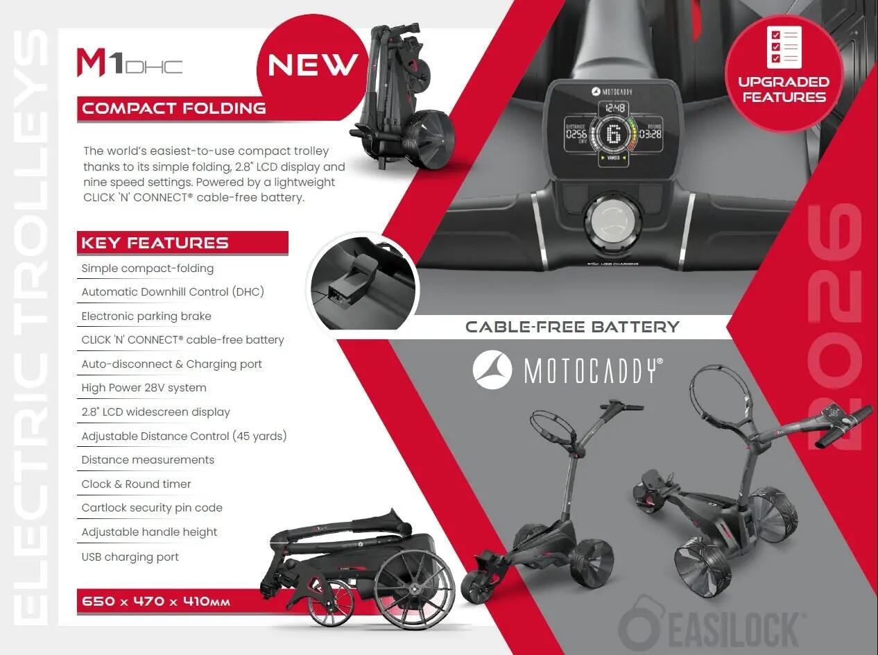 Motocaddy M1 DHC (New 2026) Lithium Electric Golf Trolley 9/10