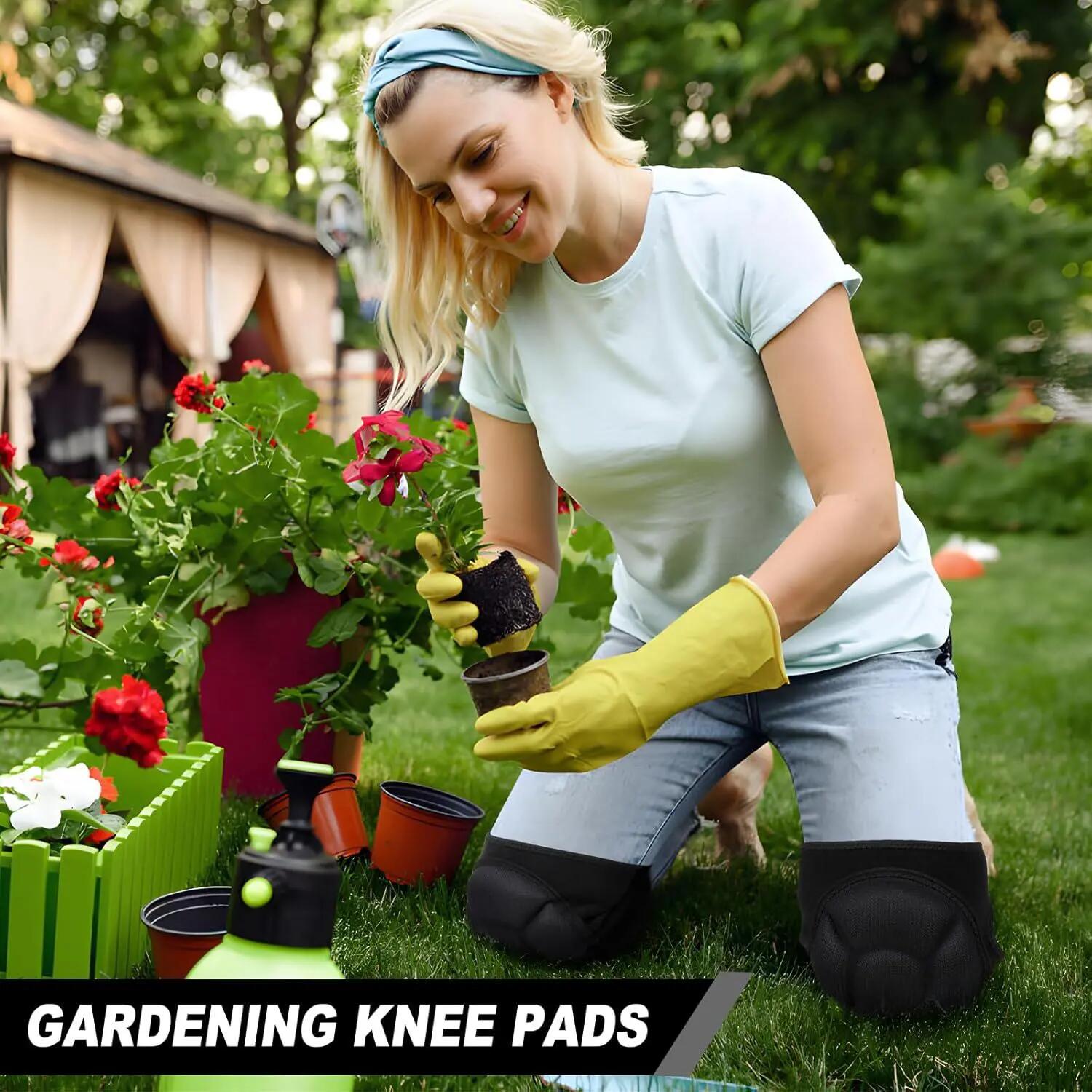 Genouillères Wanlvhu pour femmes et hommes, idéales pour le jardinage, en mousse 4/7