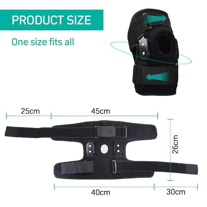 Lot de 2 genouillères avec support rotulien, taille ajustable/universelle, rédui 6/6