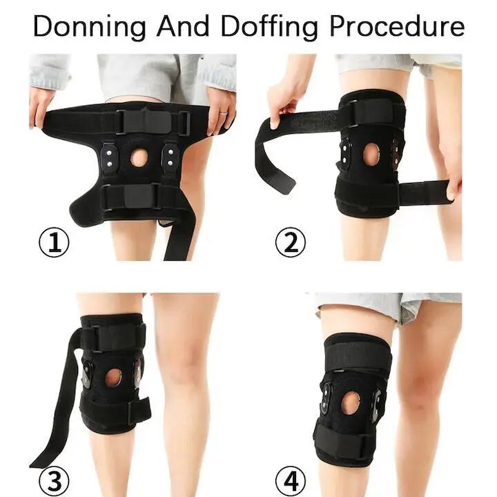 Lot de 2 genouillères avec support rotulien, taille ajustable/universelle, rédui 5/6