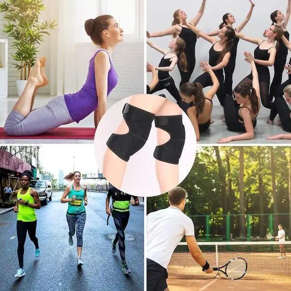 Dans knäskydd Justerbara, mjuka, svampvadderade yoga 2/5