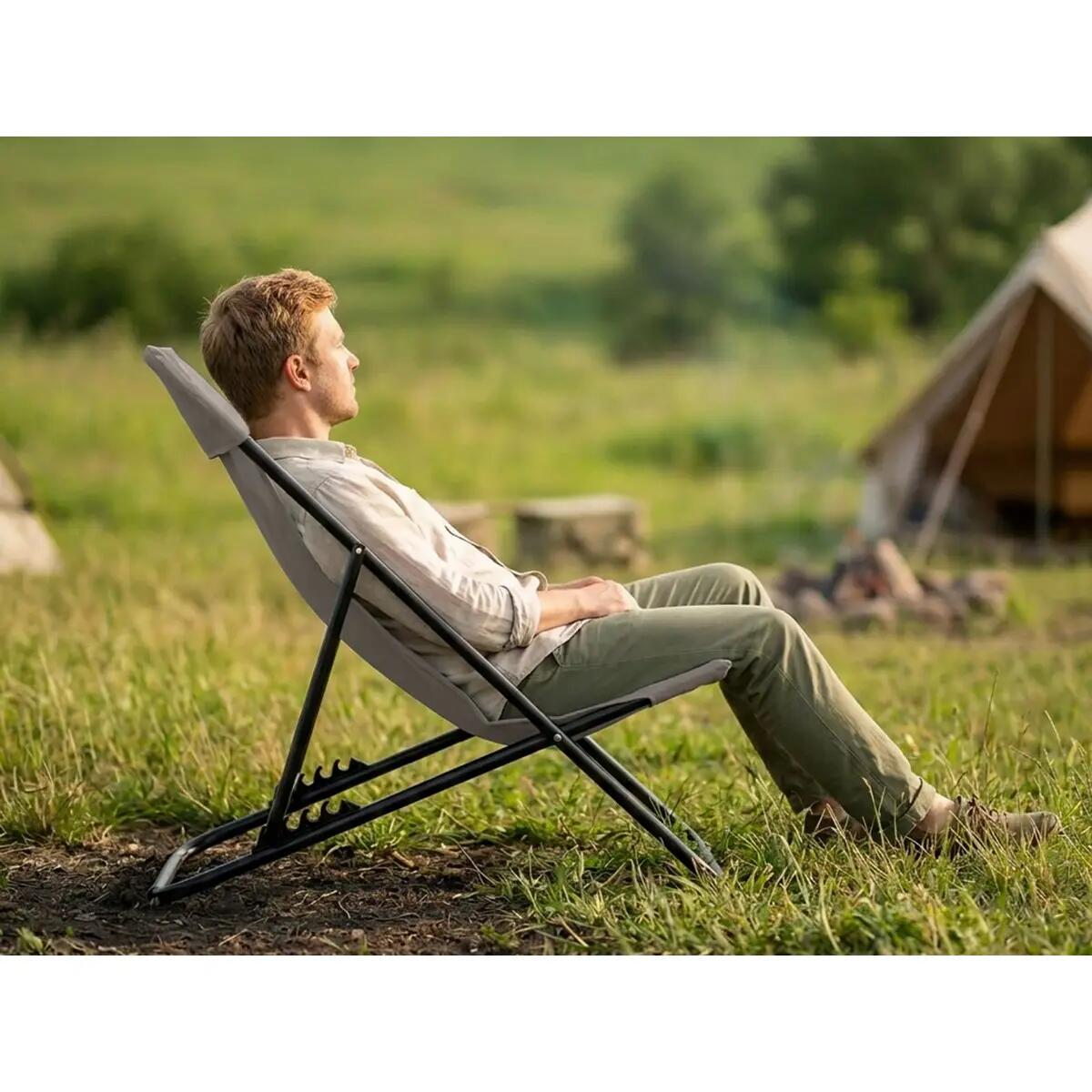 Chaise de camping Solmo - Pliable - Dossier réglable - Max 120 kg 3/15