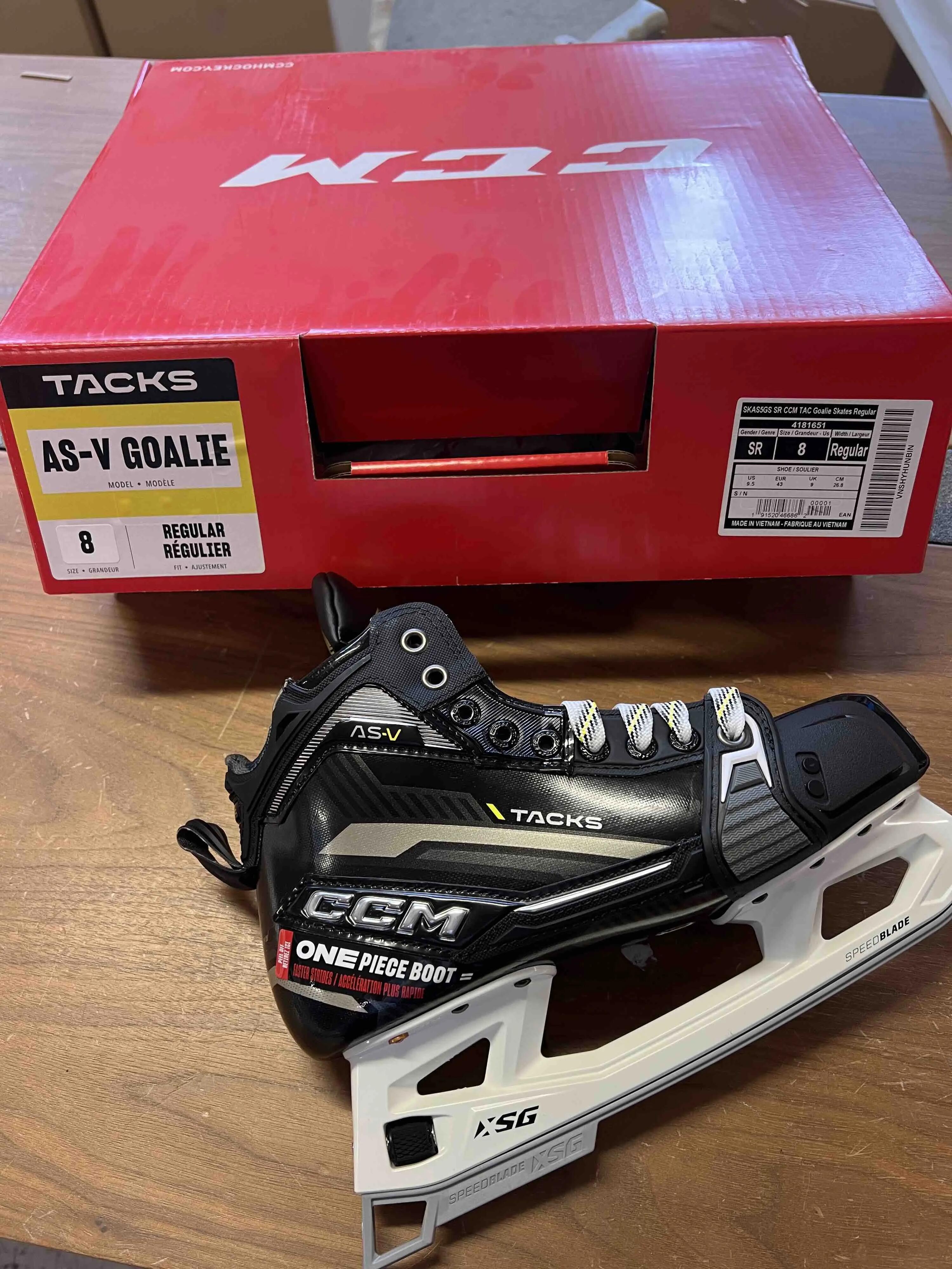 Pattini da hockey su ghiaccio SKAS5GS SR CCM TAC da portiere Regular 8.0 3/3