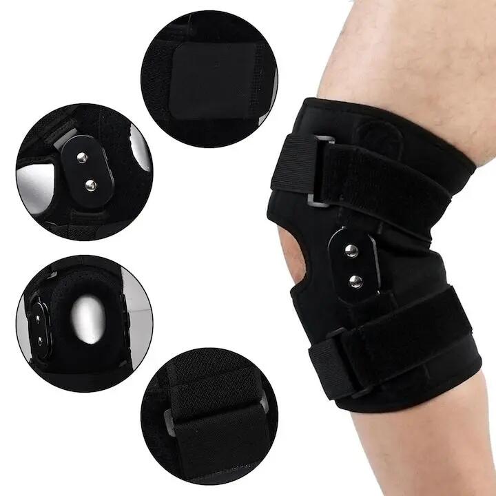 Lot de 2 genouillères avec support rotulien, taille ajustable/universelle, rédui 3/6