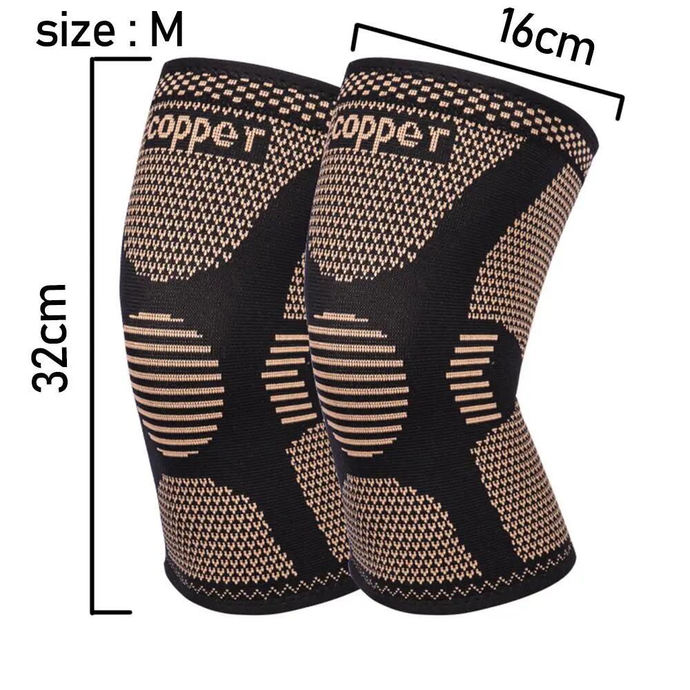 Lot de 2 genouillères, QttvbTna, cuivre, compression pour le sport, soulagement 2/4