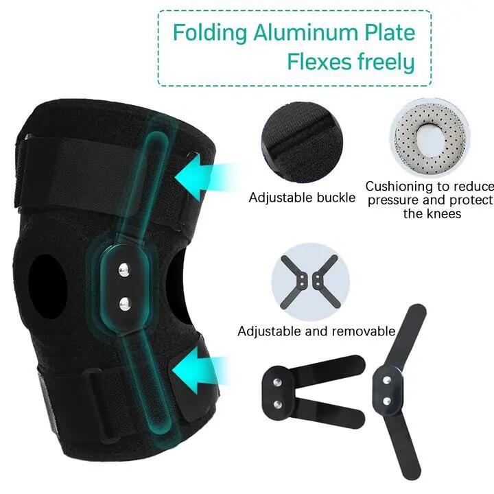 Lot de 2 genouillères avec support rotulien, taille ajustable/universelle, rédui 2/6
