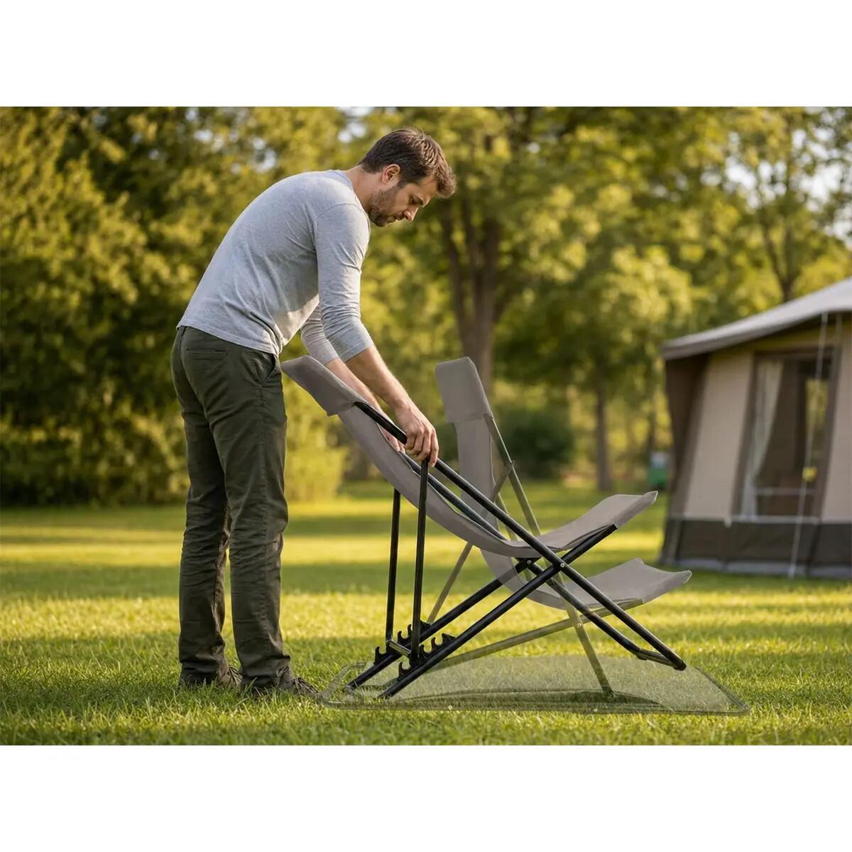Chaise de camping Solmo - Pliable - Dossier réglable - Max 120 kg 7/15