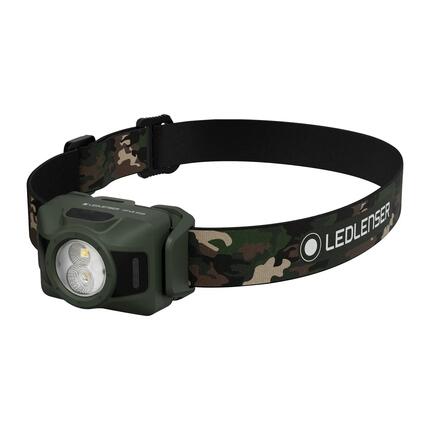 Stirnlampe HF4R RGB, Wiederaufladbar, 650lm, Leuchtweite 130m, IP67, camo