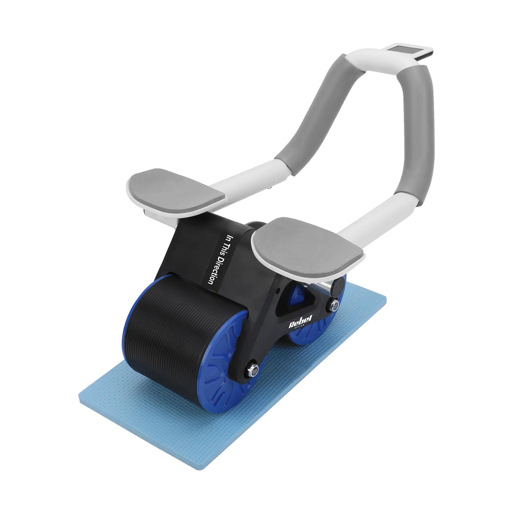 Kółko Roller AB Wheel AB-3 do ćwiczeń mięśni brzucha timer mata Rebel 4/7