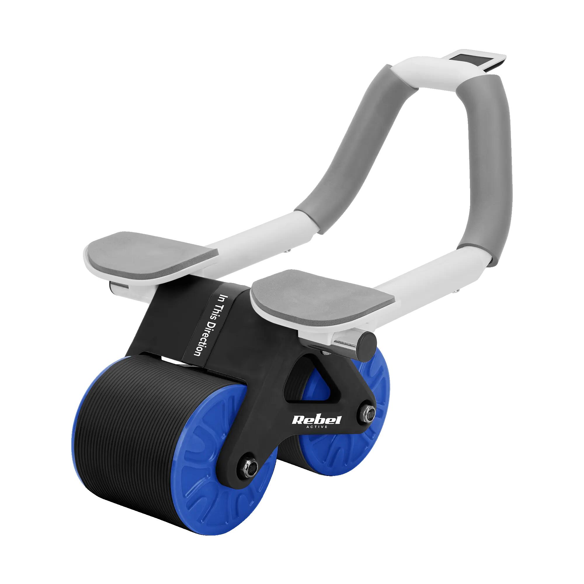 Kółko Roller AB Wheel AB-3 do ćwiczeń mięśni brzucha timer mata Rebel 3/7