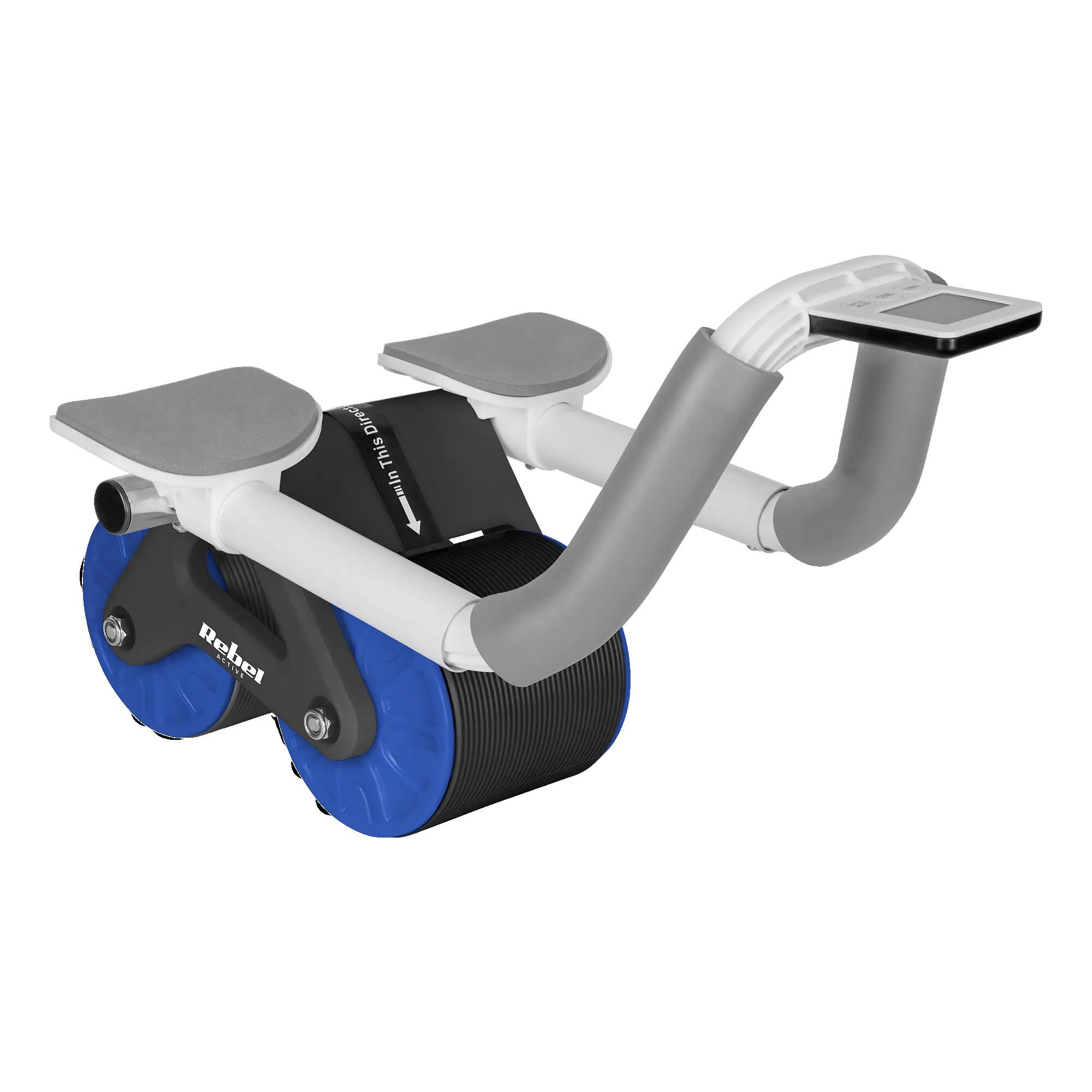 Kółko Roller AB Wheel AB-3 do ćwiczeń mięśni brzucha timer mata Rebel 2/7