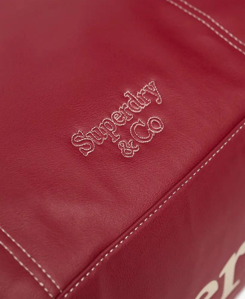superdry Vintage Bowling Bag borsa bowling vintage in poliestere – Bordeaux Red 7/7