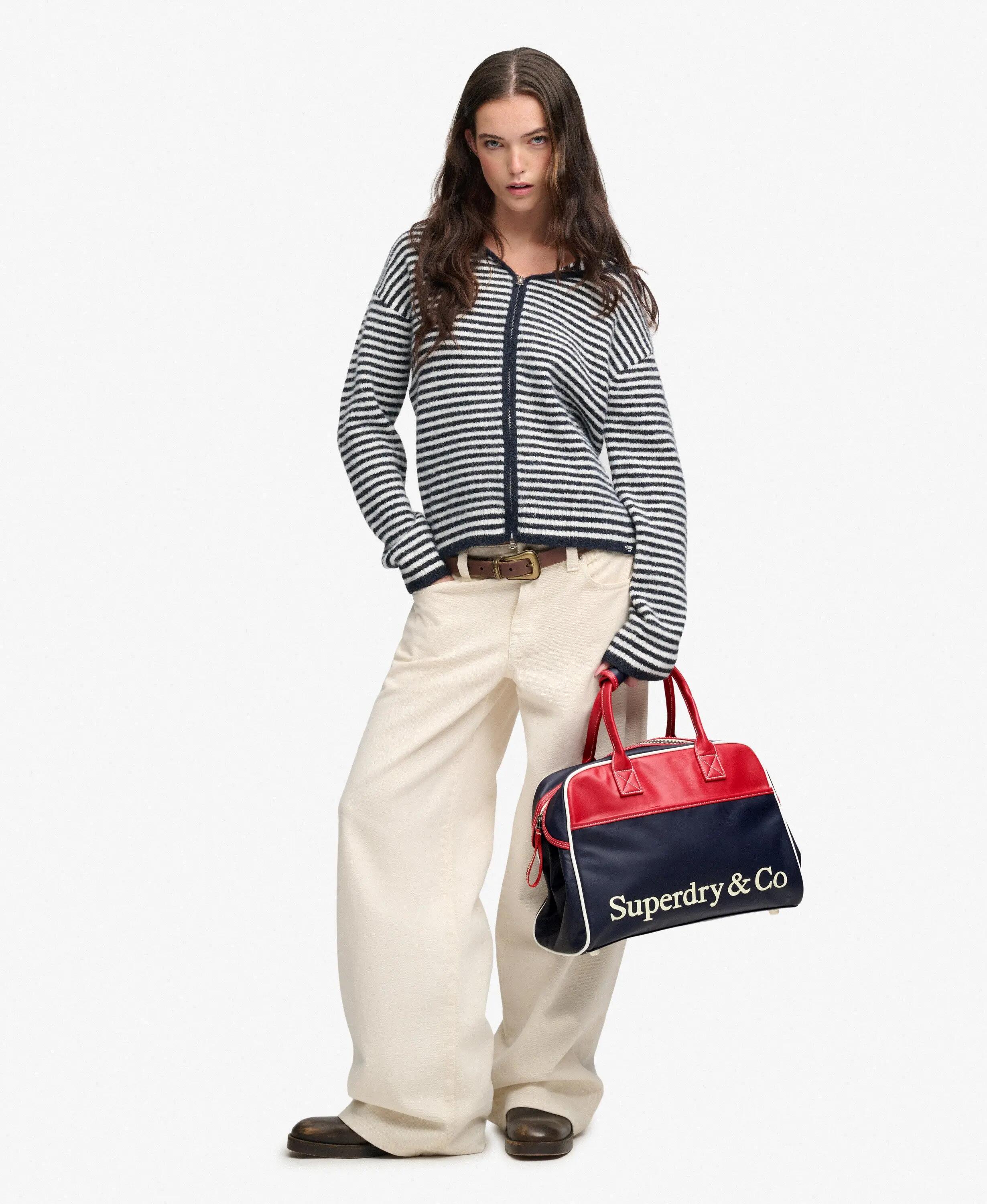 superdry Heritage Retro borsa da palestra in poliestere – BLUE/RED 6/6