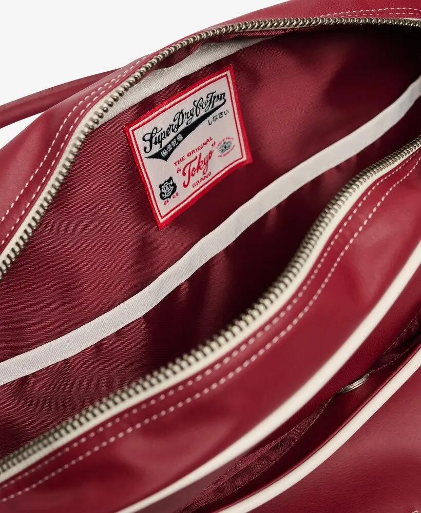 superdry Vintage Bowling Bag borsa bowling vintage in poliestere – Bordeaux Red 6/7