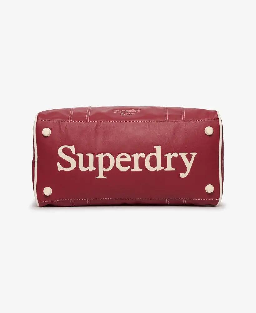 superdry Vintage Bowling Bag borsa bowling vintage in poliestere – Bordeaux Red 4/7